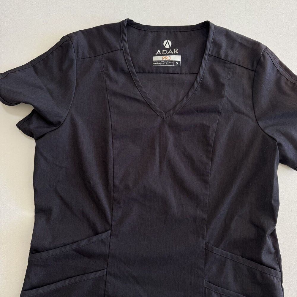 Adar Pro Healthier Scrub‎ Top  Grey  Size Small Style P9100